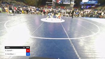 100 lbs Cons 32 #1 - Kaden Schaff, Idaho vs Drake VomBaur, Colorado