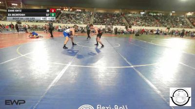 150 lbs Round Of 16 - ZANE ENTZ, BISON WRESTLING GEARY, OK vs ZA MCINTOSH, Glenpool JH