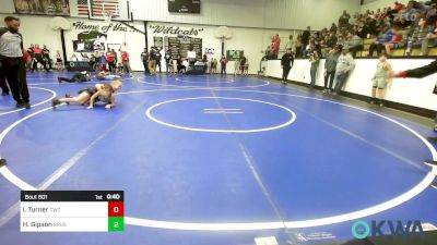 70 lbs Quarterfinal - Issac Turner, Claremore Wrestling Club vs Hunter Gipson, Brushy Wrestling Club