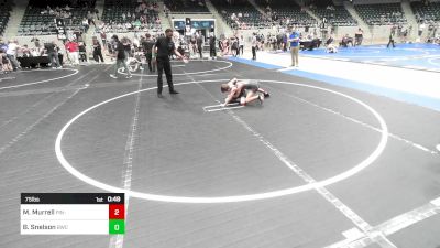 75 lbs Final - Miles Murrell, Pin-King All Stars vs Brantley Snelson, Bartlesville Wrestling Club