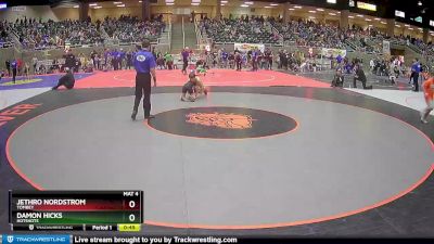 105 lbs Quarterfinal - Jethro Nordstrom, Tombey vs Damon Hicks, Hotshots