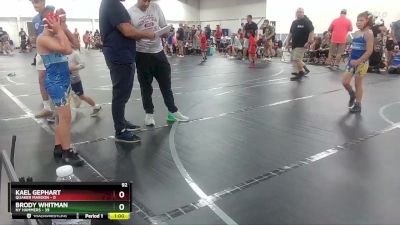 92 lbs Round 1 (6 Team) - Brody Whitman, NY Hammers vs Kael Gephart, Quaker Maroon