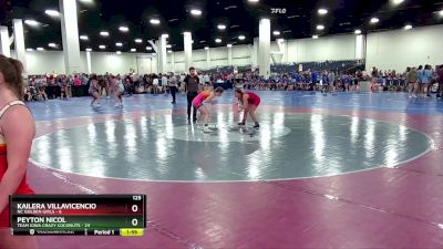 125 lbs Round 2 (8 Team) - Peyton Nicol, Team Iowa Crazy Coconuts vs Kailera Villavicencio, NC Golden Girls