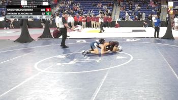 120 lbs Consi Of 16 #1 - Cameron Zicherman, Milford vs Andrew Blanchette, Saint John's Prep