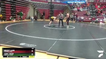 157 lbs Cons. Round 3 - Cody Hicks, Fort Hays State vs Brody Lamb, Chadron State