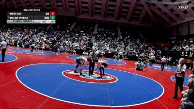 3A-132 lbs Champ. Round 1 - Dylan Rivera, North Hall vs Reid Gay, Sandy Creek HS