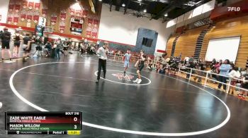 110 lbs Cons. Round 3 - Mason Willow, Wyoming Indian Middle School vs Zade White Eagle, Riverton Middle School