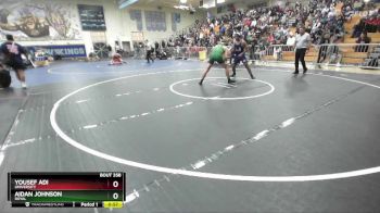 165 lbs Cons. Round 2 - Aidan Johnson, Royal vs Yousef Adi, University