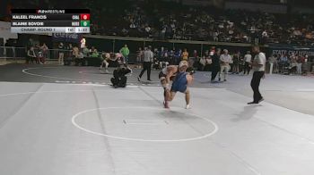 D 1 144 lbs Champ. Round 1 - Kaleel Francis, Chalmette vs Blaine Sovoie, Northshore