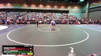 215 lbs Quarterfinal - Wynn Phillipi, Coronado vs Gavyn Frederick, Moapa Valley