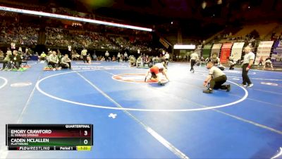 150 Class 1 lbs Quarterfinal - Caden Mclallen, Plattsburg vs Emory Crawford, El Dorado Springs