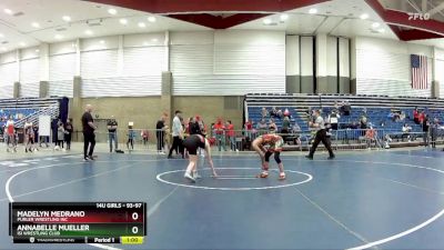 93-97 lbs Round 2 - Madelyn Medrano, Purler Wrestling Inc vs Annabelle Mueller, ISI Wrestling Club