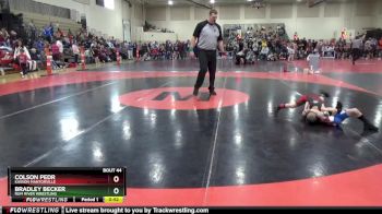 45 lbs Quarterfinal - Colson Pedr, Kasson Mantorville vs Bradley Becker, Rum River Wrestling