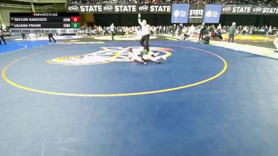 Girls 3A 125 lbs Champ. Round 1 - Taylor Hancock, Hermiston (Girls) vs Liliana Frank, Edmonds-Woodway (Girls)