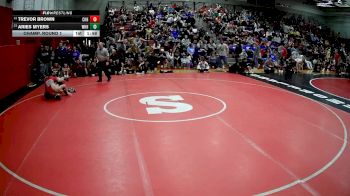 145 lbs Champ. Round 1 - Aries Myers, Westmont Hilltop Hs vs Trevor Brown, Claysburg Kimmel Hs