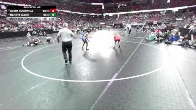 Girls 132 lbs Champ. Round 1 - Avery Losiewicz, Medford Area-Girls vs Dakota Allen, Wisconsin Lutheran-Girls