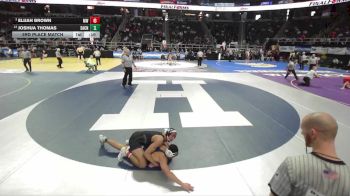 I-144 lbs 3rd Place Match - Elijah Brown, Monroe-Woodbury vs Joshua Thomas, Sachem North