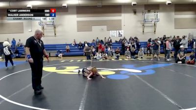 56-59 lbs Champ. Round 1 - Cort Lammers, Kimberly Bulldog Wrestling Club vs Walker Anderson, Fighting Squirrels Wrestling Club