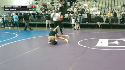 57-M2 lbs Semifinal - Delaney Coleman, RedNose Wrestling School vs Reed Savage, All I See Is Gold Academy