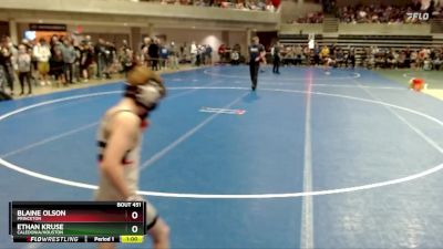 65 lbs Quarterfinal - Blaine Olson, Princeton vs Ethan Kruse, Caledonia/Houston
