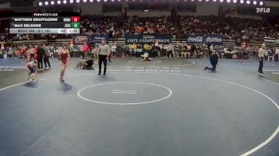 D 1 120 lbs Quarterfinal - Matthew Graffagnini, Brother Martin vs Max Belsome, Jesuit