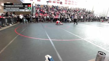 106 lbs Quarterfinal - Maximillian Shvartsman, Burlington vs Kaleb Progulske, Agawam