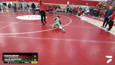 53-58 lbs Round 2 - Hunter Brown, Eaton Wrestling Club vs Kaileb Dominguez, Junior Bulldogs