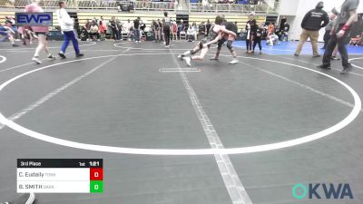 132 lbs 3rd Place - Clayton Eudaily, Tonkawa Takedown Club vs BREYLON SMITH, Darko Valley Wolf Pack