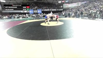 Boys 1B/2B 150 Cons. Round 2 - Aslan Burt, Colfax vs Jett Marburger, Liberty (Spangle)