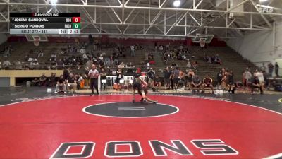 141 lbs Semifinal - Josiah Sandoval, Sacramento City College vs Sergio Porras, Palomar College