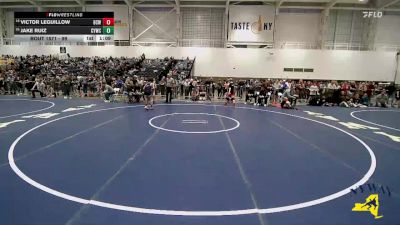 99 lbs Quarterfinal - Victor Leguillow, Bear Cave Wrestling vs Jake Ruiz, Carmel Youth Wrestling Club