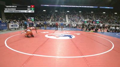 4A-190 lbs Cons. Round 2 - Taiton Mills, Evanston vs Ian Backman, Natrona County