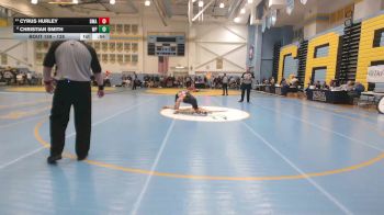 138 lbs Cons. Round 1 - Cyrus Hurley, Delaware Military Academy vs Christian Smith, William Penn H.S.