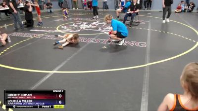 43 lbs Round 1 - Liberty Coman, Mid Valley Wrestling Club vs Louella Miller, Alaska Battle Cats Wrestling Club