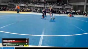 215 lbs Quarterfinals (8 Team) - Brayden Raymo, Worthington vs Creed Koll, UNC (United North Central)