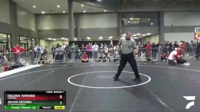 105 lbs Cons. Round 1 - Holden Timmons, Emporia vs Devon Devora, U Town Hammers