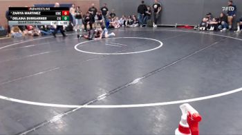 94 lbs Quarterfinal - Zariya Martinez, Idaho Gold Wrestling Club vs Delaina Bumgarner, Small Town Grims