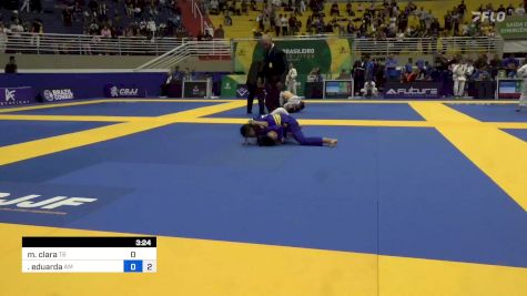 Maria Clara vs Eduarda 2023 Brasileiro Jiu-Jitsu IBJJF