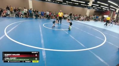 50-52 lbs Round 2 - Robert Walker, Texas vs Cora Ramey, Hill Country Wildcats Wrestling Club