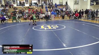 108 lbs Cons. Round 2 - Corian Flowers, Carver Montgomery HS vs Gabriel Carpenter, T. R. Miller