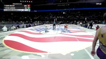 Champ. Round 1 - Gabe Miller, Howard vs Ryvr Larson, Bon Homme/Avon