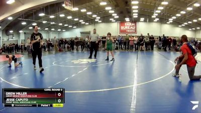 98 lbs Cons. Round 3 - Drew Miller, Great Bridge Wrestling Club vs Jesse Caputo, Front Royal Wrestling Club