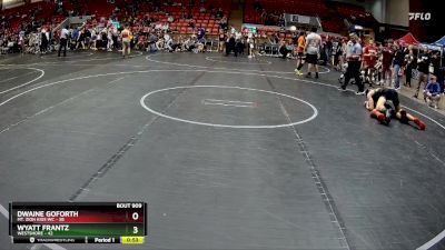 130 lbs Round 1 - Wyatt Frantz, Westshore vs Dwaine Goforth, Mt. Zion Kids WC