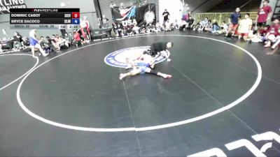 106 lbs Dominic Cabot, SCVWA - Santa Clara Valley Wrestling Association vs Bryce Dacoco, SJWA - San Joaquin Wrestling Association