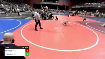 77 lbs Quarterfinal - Mason Draper, Peak Wrestling vs Taden Sundeen, Glasgow WC