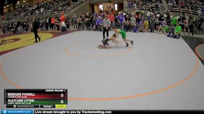 71 lbs Champ. Round 1 - Bridger Powell, Cowboy Mat Club vs Fletcher Utter, Sweet Home Mat Club