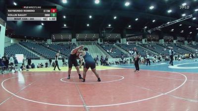 285 lbs Cons. Round 3 - Kollin Bailey, Southwestern Michigan vs Raymundo Romero, St. Thomas University