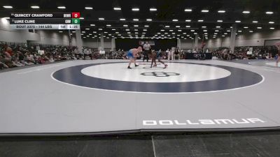 144 lbs 1st Place Match - Quincey Crawford, BullTrained Wrestling vs Luke Cline, Greater Heights Wrestling
