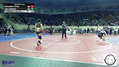 120 lbs Consi Of 16 #2 - Nataleigh Tuttle, Sand Springs Jr High vs Iris Cisneros, Skiatook Youth Wrestling