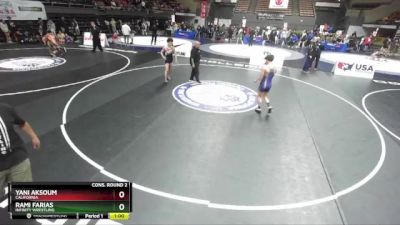 126 lbs Cons. Round 2 - Yani Aksoum, California vs Rami Farias, Infinity Wrestling